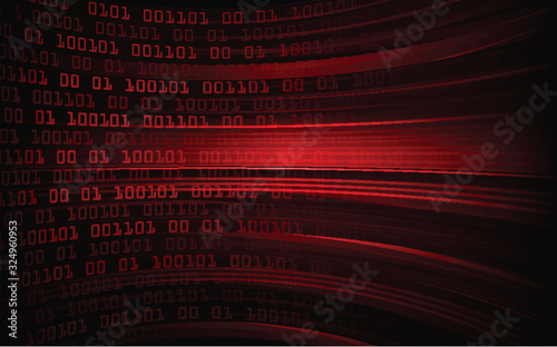 red cyber circuit future technology concept background