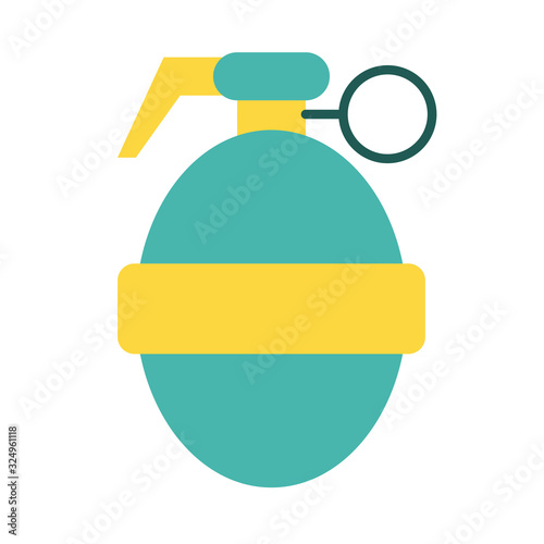 grenade military force line and fill style icon