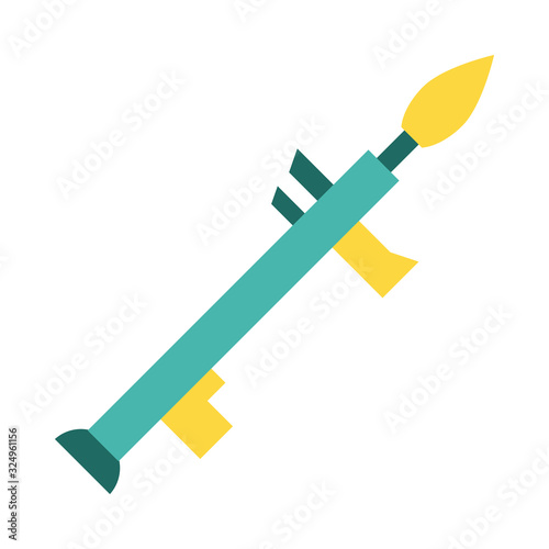 rocket launcher military force line and fill style icon