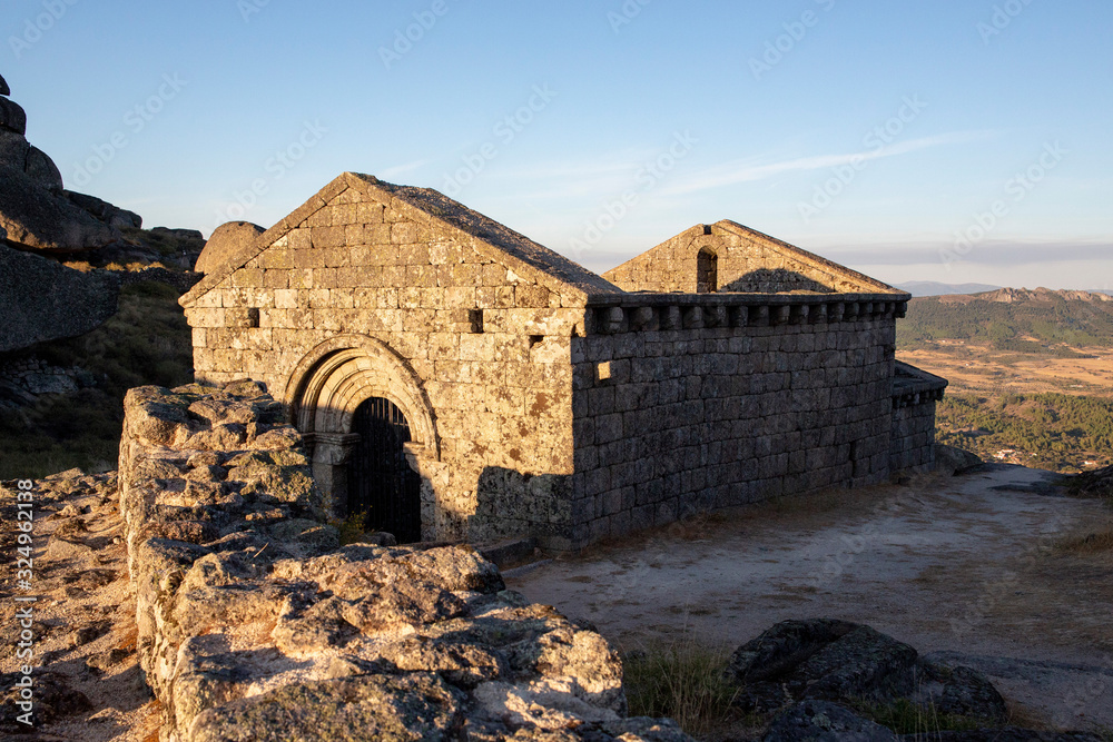 Famous Stonehouse on the hill of Monsanto, Portugal	