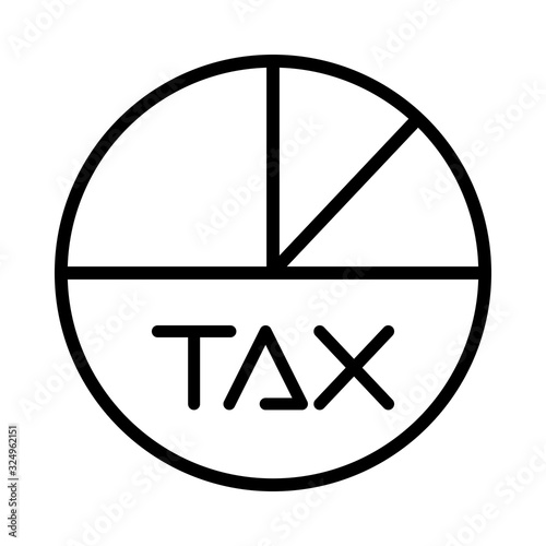 tax obligation statistics pie icon