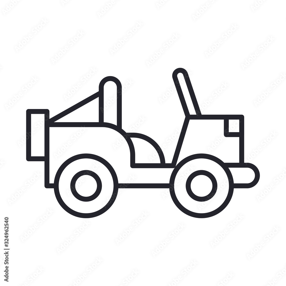 military jeep vehicle line and fill style icon military jeep vehicle line and fill style icon