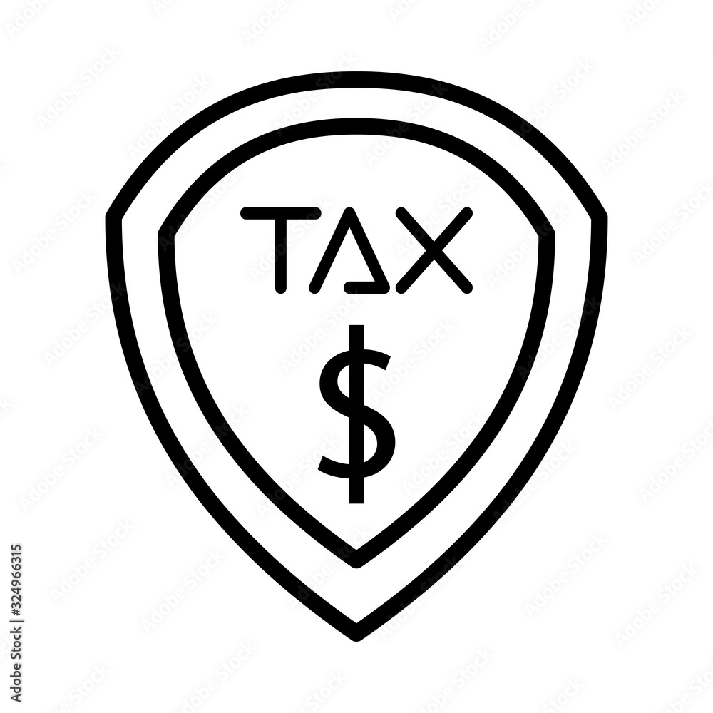 tax obligation shield isolated icon tax obligation shield isolated icon