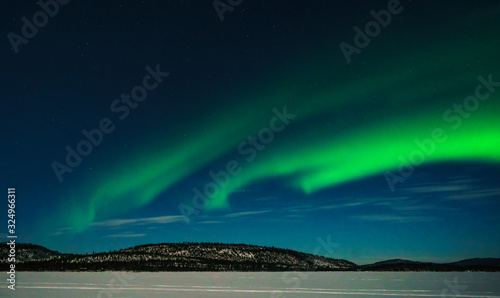 Aurora Borealis  Lapland  Finland  Ivalo  Lake Inari