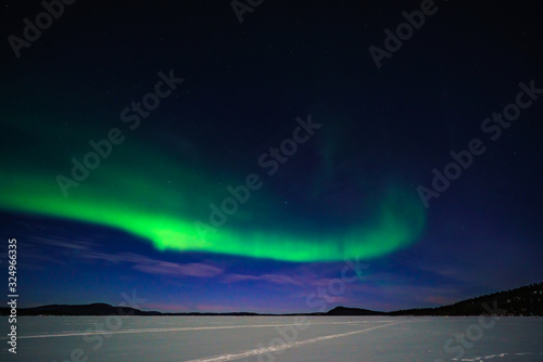 Aurora Borealis  Lapland  Finland  Ivalo  Lake Inari