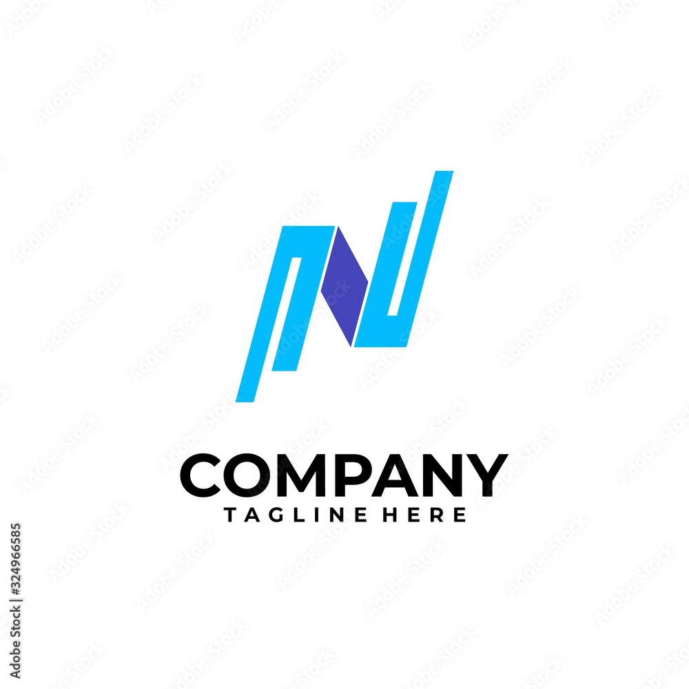 initial letter N logo design vector inspiration