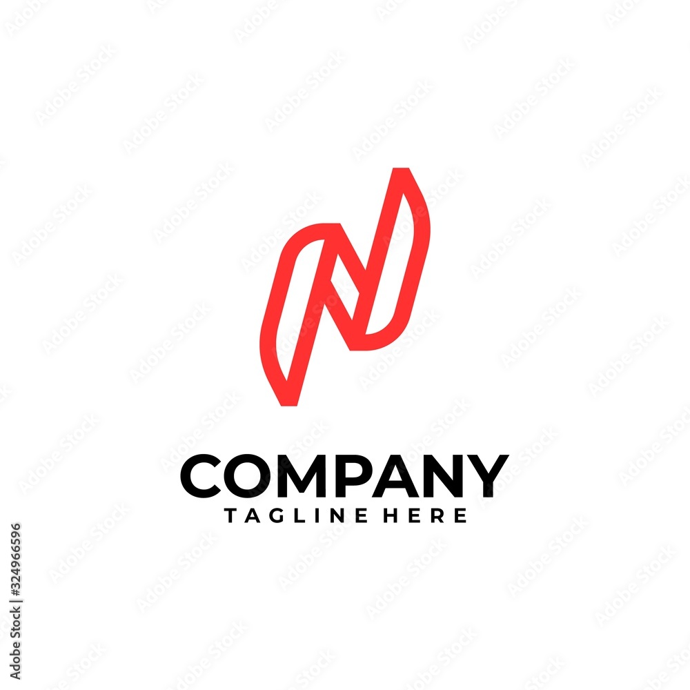 initial letter N logo design vector inspiration