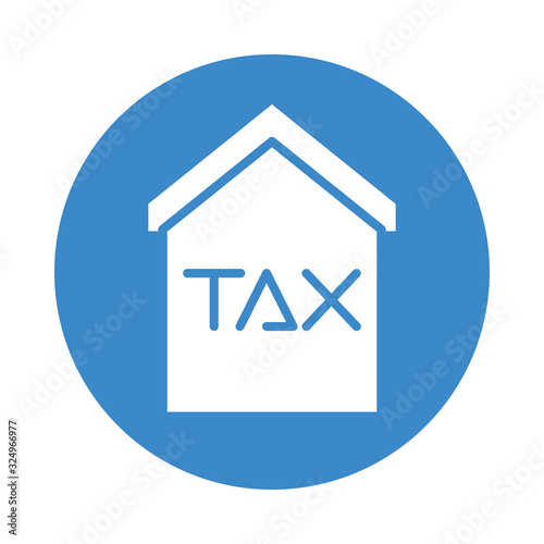 house with tax obligation icon