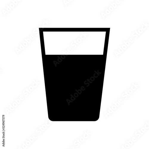 Mineral water glass icon solid style