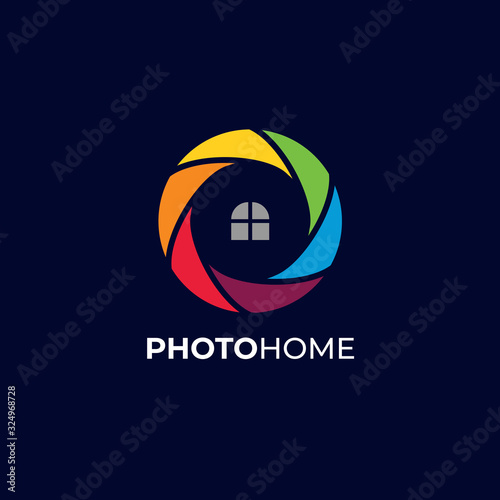 Logo design emblem vector Photography Logo with the window modern logo Template