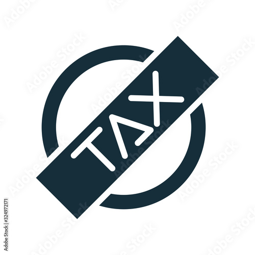 tax obligation seal stamp silhouette style