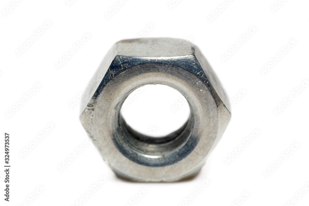 Metal nut isolated on white background Metal nut isolated on white background