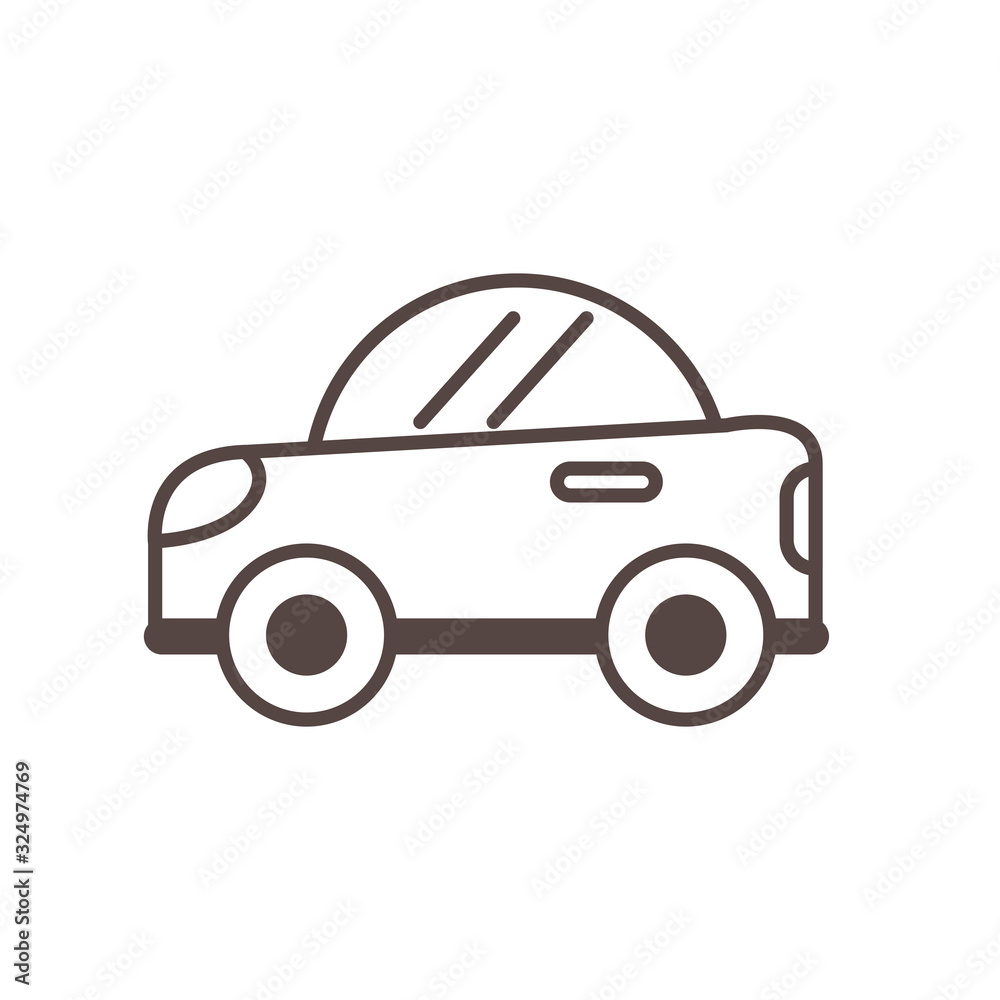 car child toy line style icon