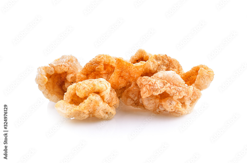 pork snack isolated on white background pork snack isolated on white background
