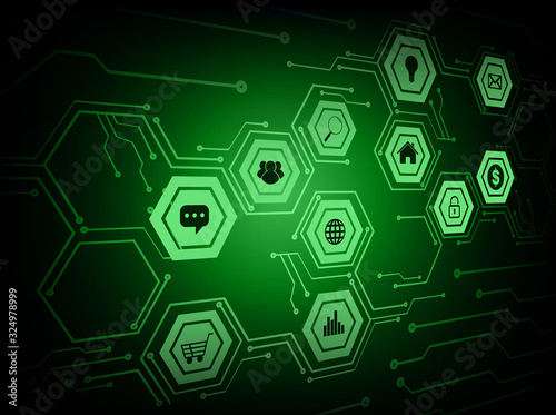 text box, HUD internet of things cyber technology, security