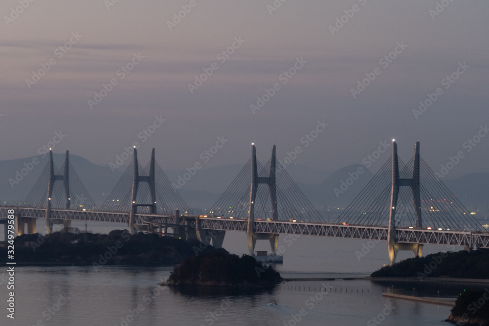 Fototapeta premium 鷲羽山からの朝景