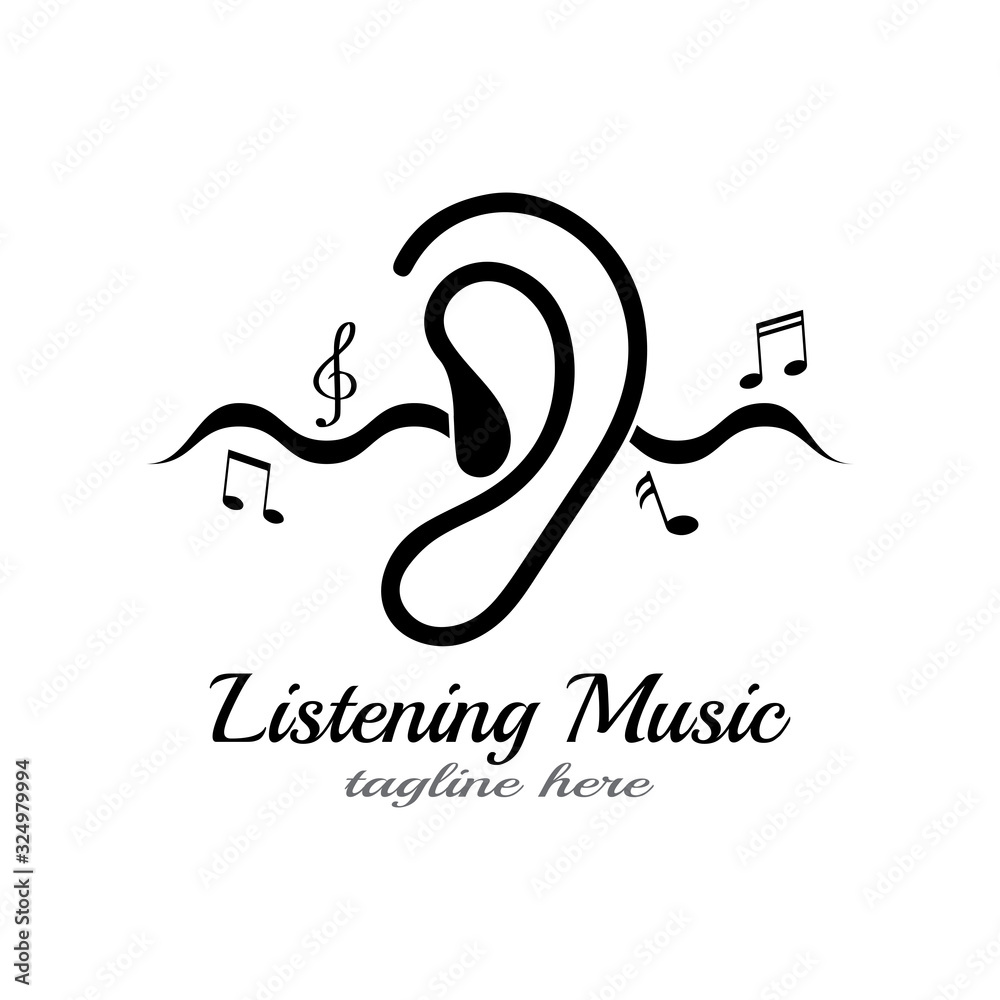 Fototapeta premium Hearing Logo Template vector icon design