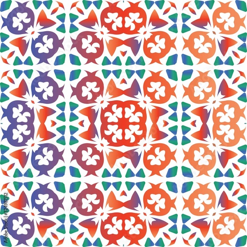 Antique ornate tiles talavera mexico.