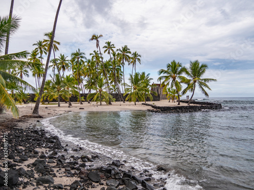 Puuhonua o Honaunau National Historical Park on the Big Island of Hawaii.  photo