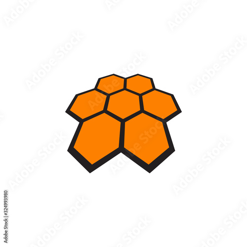 Honeycomb logo design icon vector template