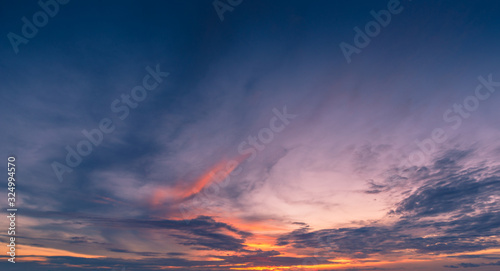 sunset over the sea blur background concept 