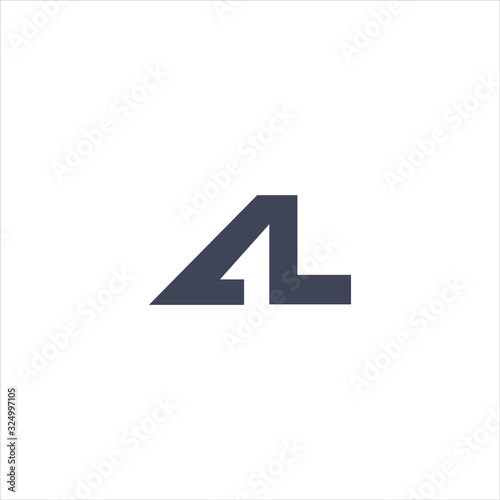 Initial letter al or la logo vector design templates