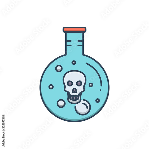Color illustration icon for acid 