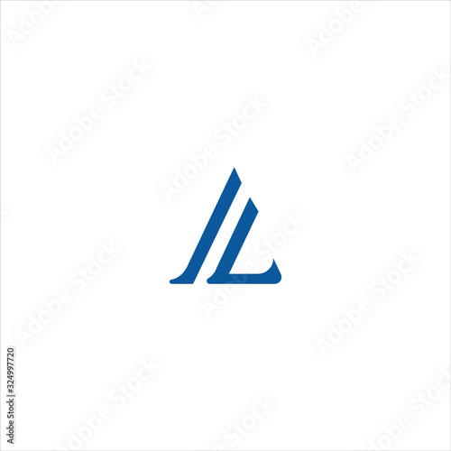 Initial letter al or la logo design template