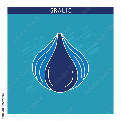 Garlic icon vector. Trendy flat garlic icon