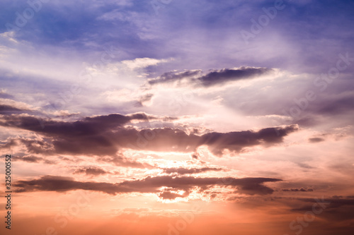 dramatic sky with clouds