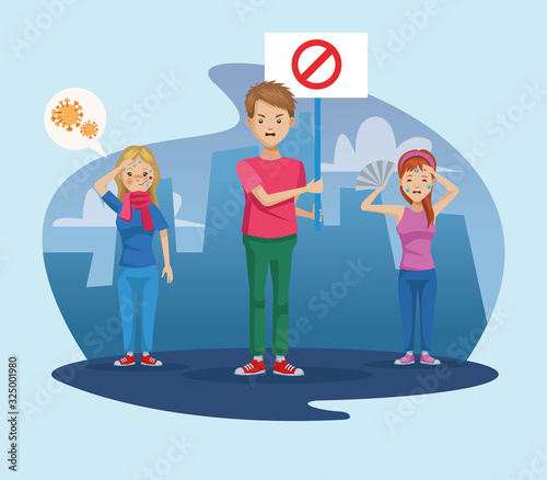 people protesting environmental pollution scene
