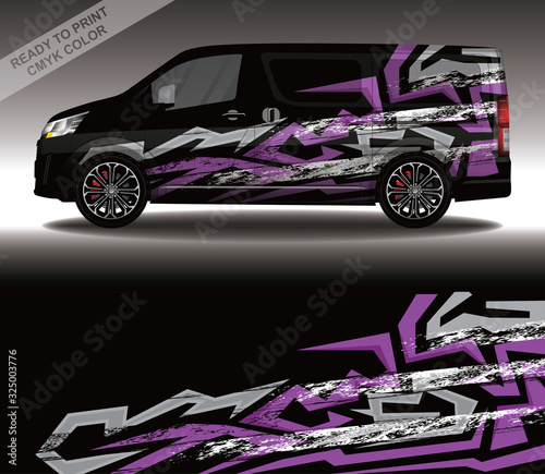 Car wrap decal design vector, custom livery race rally car vehicle sticker and tinting.
