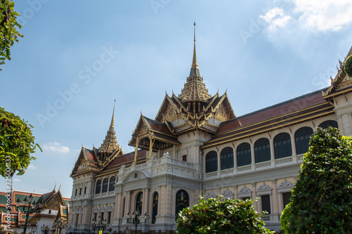 The Grand Palace is a famous tourist attraction with beautiful art and long history in Bangkok Thailand
