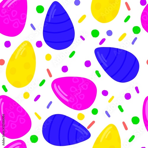 vector illustration easter eggs pattern