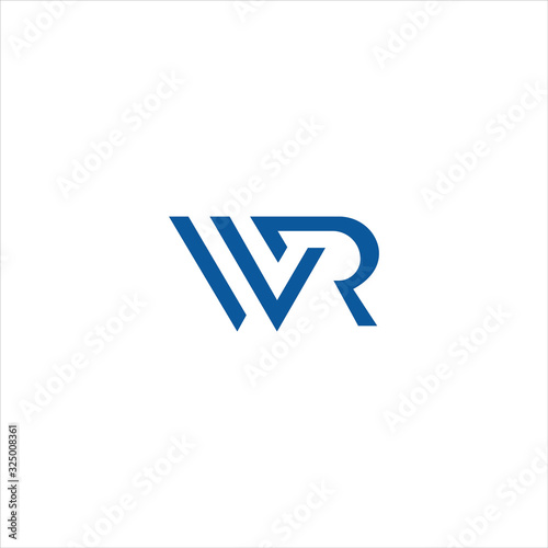 Initial letter wr or rw logo vector templates