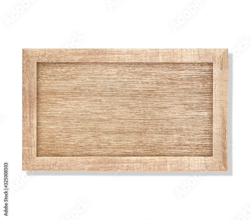 Old Wooden frame isolated on white with clipping path include.