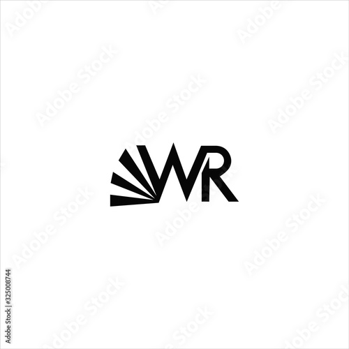 initial letter wr or rw logo vector designst photo