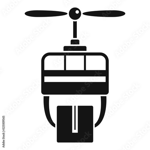 Online drone delivery icon. Simple illustration of online drone delivery vector icon for web design isolated on white background