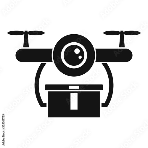 Quick drone delivery icon. Simple illustration of quick drone delivery vector icon for web design isolated on white background