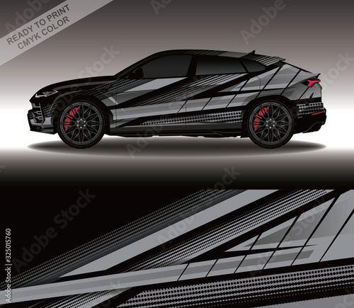 Car wrap decal design vector, custom livery race rally car vehicle sticker and tinting.