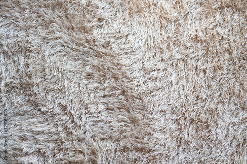 Close up fragment white wool carpet