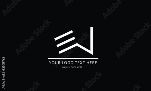 EW WE abstract vector logo monogram template