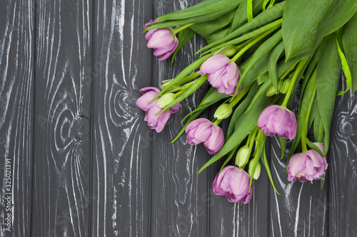 flower, tulip, pink, bouquet, spring, tulips, tree, holiday, flowers, nature, isolated, white, green, easter, wooden background photo