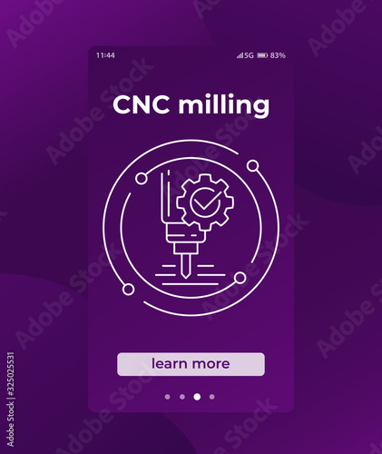 cnc milling, mobile vector design