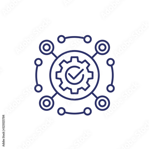 software, framework and automation line icon photo