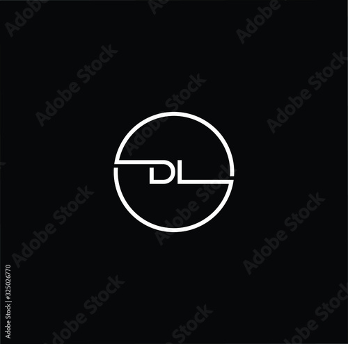 Obraz na płótnie Outstanding professional elegant trendy awesome artistic black and white color DL LD initial based Alphabet icon logo. w salonie