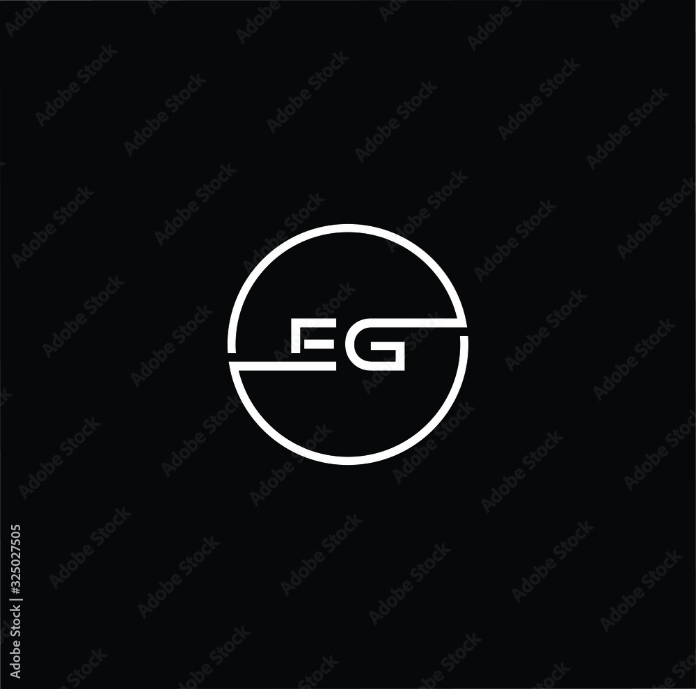 Outstanding professional elegant trendy awesome artistic black and white color EG GE initial based Alphabet icon logo. Outstanding professional elegant trendy awesome artistic black and white color EG GE initial based Alphabet icon logo.