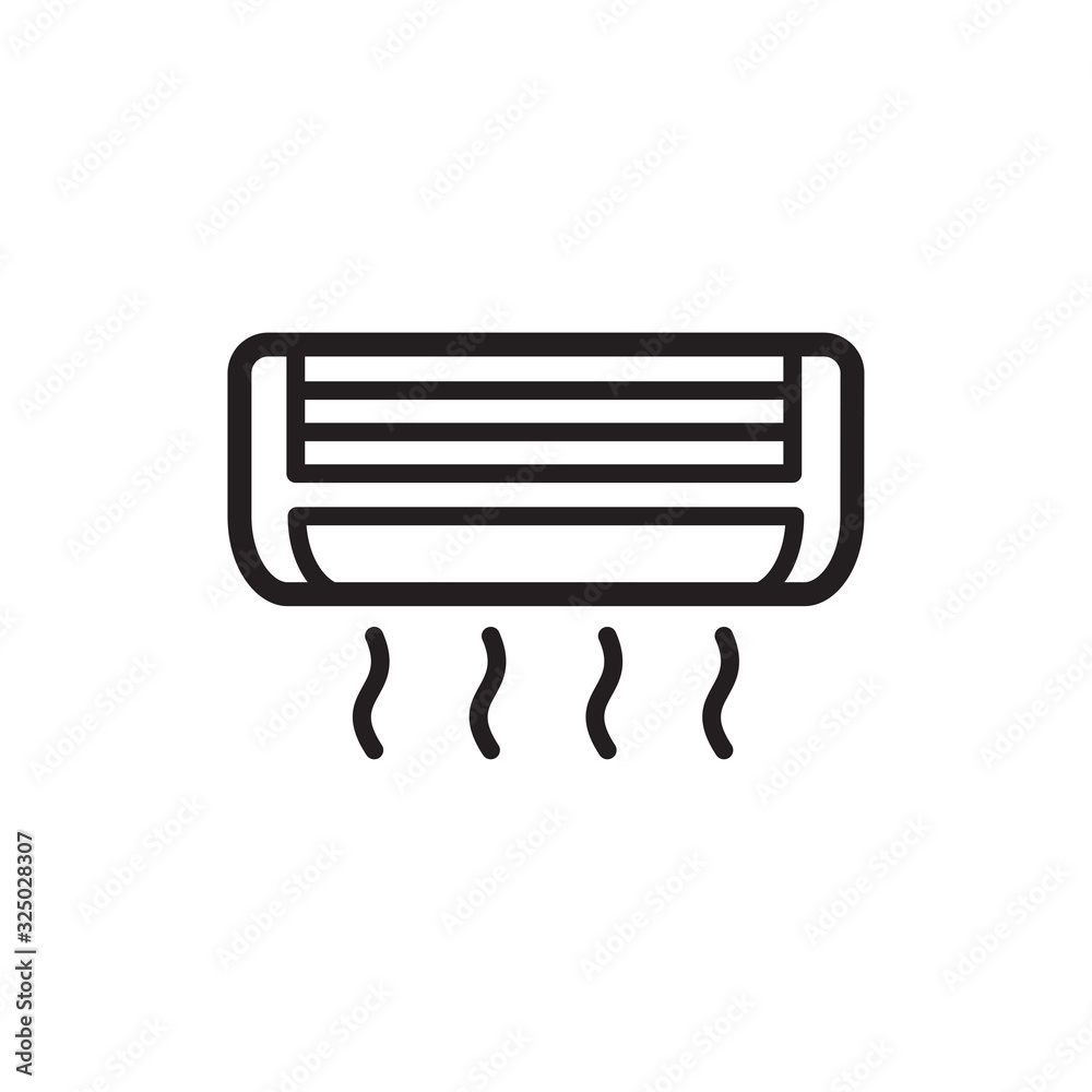 air conditioning icon in trendy flat design air conditioning icon in trendy flat design