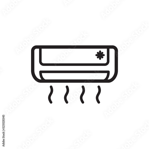 air conditioning icon in trendy flat design 