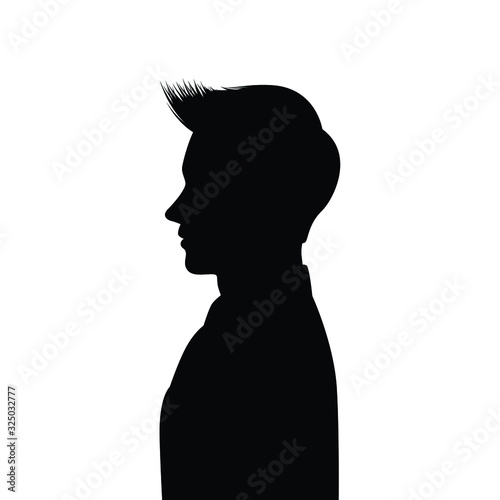 Side of man silhouette vector © Flatman vector 24